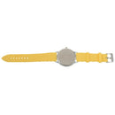 Ladies Watch Classic Gel Silicone Jelly watch (Yellow + White Face)