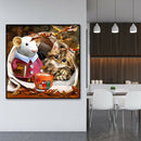 Mice Cat 5D DIY Full Round Drill Diamond Painting Animal Mosaic Beadworks