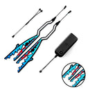 Motorcycle Bike Helmet LED Light Strip Shark Style Signal Night Waterproof B0I8