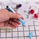 1x Syringe Pen Stationery Ballpoint  Automatic Refillable Ballpen Bullet 38mm LJ