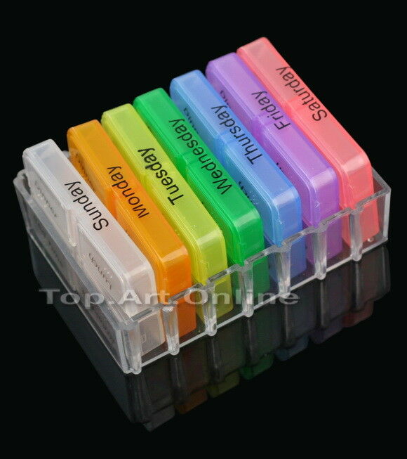 Weekly Tablet Pill Box Holder Medicine Storage Organizer Case Container