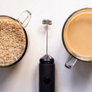1X(Mini Handheld Milk Frother - Battery Operated Electric Foam Maker | Incl