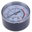 Bar Air Pressure Gauge 13mm 1/4 BSP Thread Double Scale For Air Compressor OZ