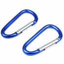 2 x Camp D shaped blue 5mm diameter aluminum alloy snap hook J8O4