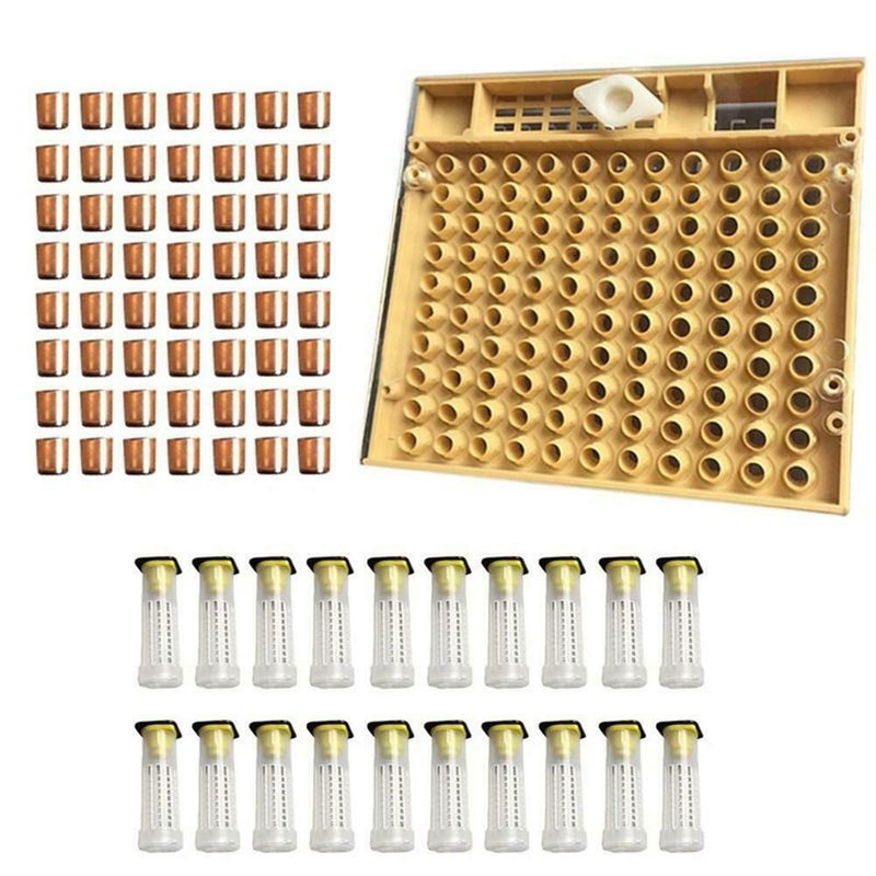 120pcs Bee Cell Cups Queen Rearing System Beekeeping Tool Cultivating Box A