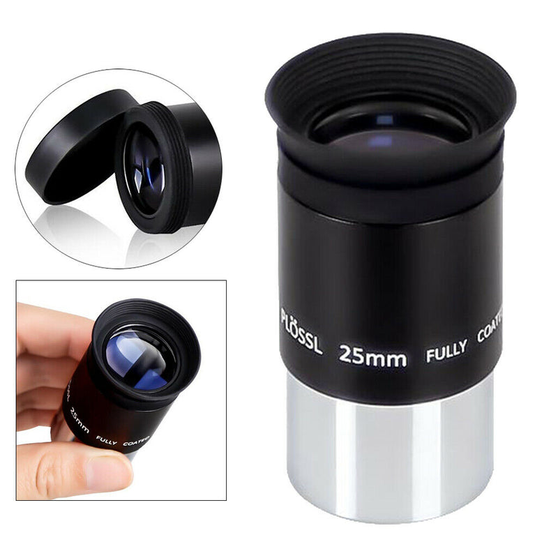 1.25" 25mm Ultra Wide Angle Eyepiece for Telescope Designed with Foldable Eyecup