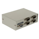 4Ports Manual Parallel DB9 Serial RS-232 Data Sharing Switch 4-in-1-out