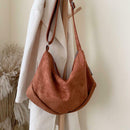 Solid Crossbody Handbag Women PU Leather Large Shoulder Bag (Light Brown)
