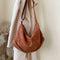Solid Crossbody Handbag Women PU Leather Large Shoulder Bag (Light Brown)