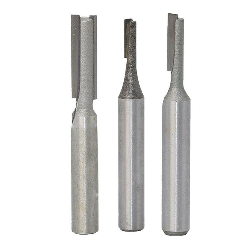 3 Pack Straight Carving Wood Engraving Milling Cutter 1/4 Shank Router Bit for