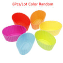 6pcs Silicone Cake Cupcake Cup Cake Tool Bakeware Baking Silicone MoldB Gw