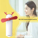 Cartoon Deer USB Rechargeable Handheld Small Fan Mini Portable Fan (1pc)