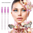 50pcs Disposable Makeup Eyelash Brushes Mascara Wands Applicator (Rose) A