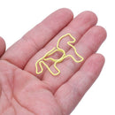 Metal Paper Clips 24 Pieces in PVC Box Horse A9X7