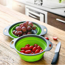 2 x Collapsible Colanders (Strainers) Set kitchen Strainer Space-Saver Fold