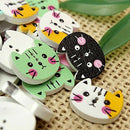 100pcs Animal Cat Wooden Button Sewing Scrapbooking DIY Craft Colorful 2 Ho