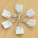 6Pcs Self Adhesive Wall Door Hook Hanger Bag Keys Bathroom Kitchen Sticky LJ