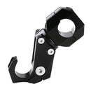Aluminum Alloy Folding Hanger Hook Buckle For 22mm Handlebar Motorcycles Black