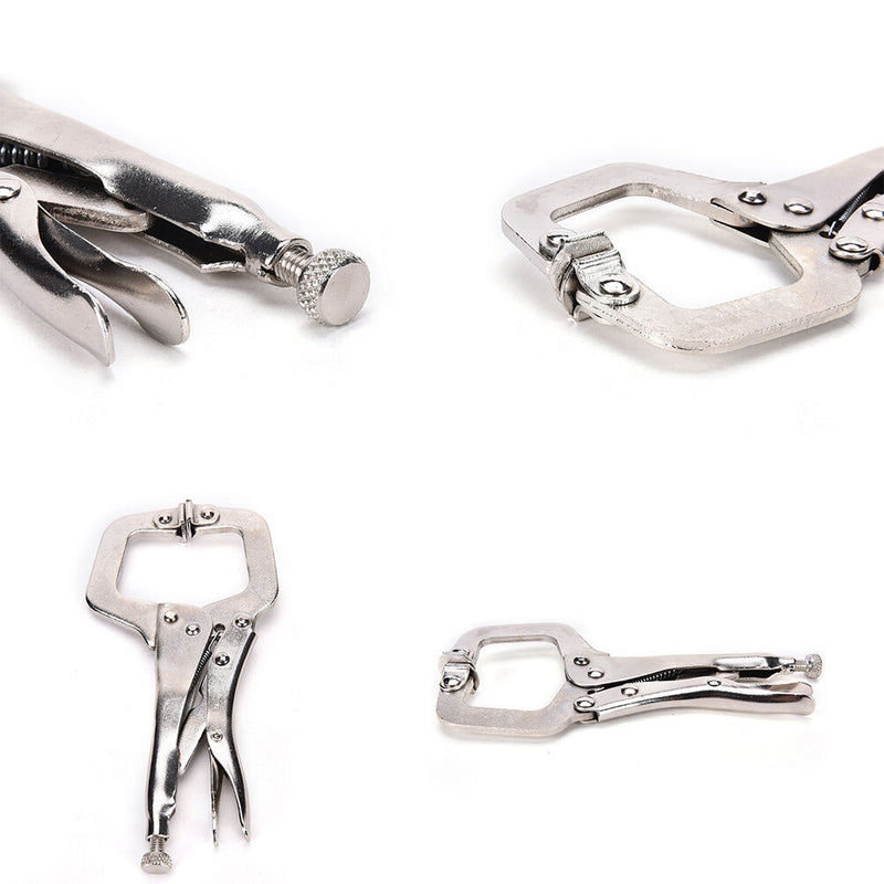 Alloy Steel C Clamp Vise Grip Locking Welding Quick Pliers Wood Tenon Locato Tw