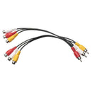 0.3 m RCA Durable Audio Video AV Cable Copper 3RCA L+R+V Portable Tool