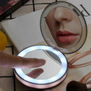 Led Lighted Mini Makeup Mirror 3X Magnifying Compact Travel Portable Sensin