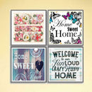 4 Pack Home Sweet Home DIY 5D Diamond Painting Full Drill Cross Stitch Decor