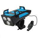 4 in 1 Bike Bicycle Phone Charging Treasure Rack Headlight (Blue 4000mAh)
