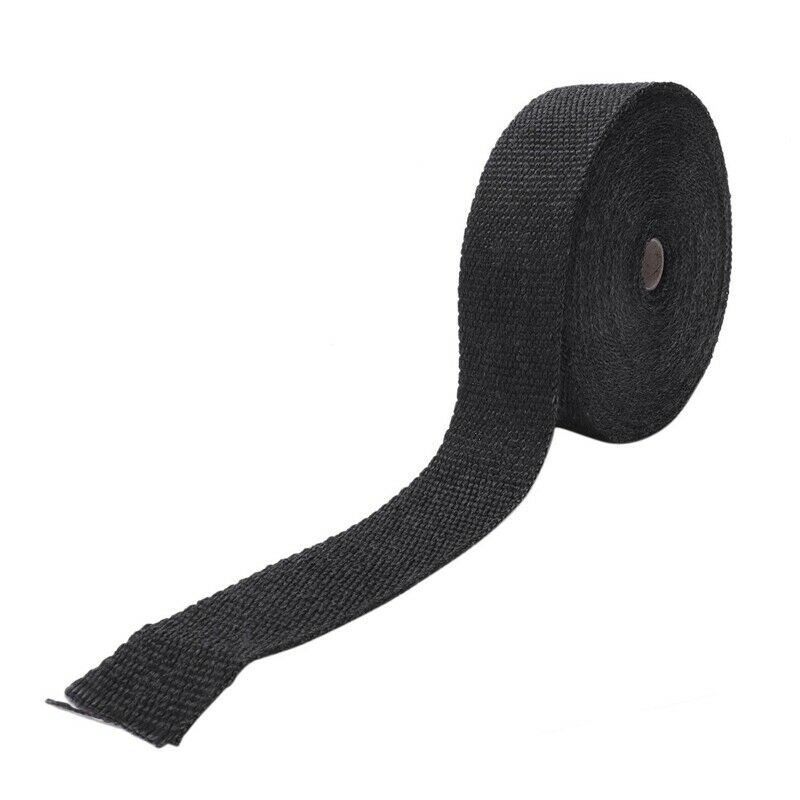 Black Fiberglass Exhaust Header Wrap Pipe Wrap Tape Turbo Heat Insulation C H9L9