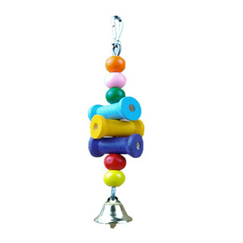 8pcs Bird Parrot Swing Toys Chewing Hanging Hammock Bell Pet Climbing Ladder Kw