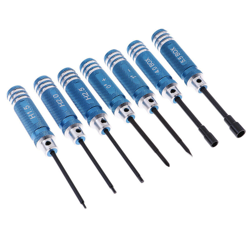 7 Pieces High Quality Screwdriver Set Screw Drivers Phillips Screwdriver Blue