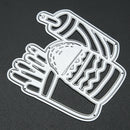Cutting Die Decor Carbon Steel Hamburger French Fries Craft Embossing