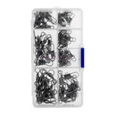 70Pcs Fishing Interlock Snap Barrel Swivels Rolling Solid Ring Multiple Size