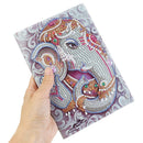 DIY Elephant Special Shaped Diamond Painting 50 Page A5 Notebook Sketchbook