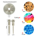 32 Pcs 22-50mm HSS Circular Saw Blade Cutting Discs Set & Mandrel for Drill