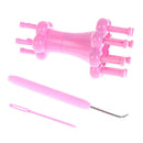 Plastic Double Head French Yarn Wool Knit Knitter With Crochet Hook Knitter  Hn