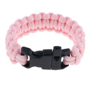 Outdoor Camping Hiking Survival Rope Paracord Bracelet with Buckle pink