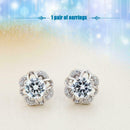 Hollow Flower Crystal Rhinestone Earrings Ear Stud Prom Jewellery Party V2A8