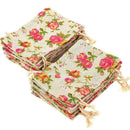 30 Pack Rose Drawstring Bags Burlap Flower Pouch Bags Gift Bags Jewelry Pou U3R2