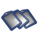 Office School Faux Leather Vertical Name Card ID Badge Holder Pouch 10 Pcs Z6N4