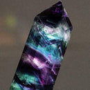 Colorful Natural Fluorite Quartz Crystal Wand Point Healing Stone Gifts G4H9