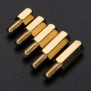 300Pcs M3 Brass Hex Column Standoff Support Spacer Screw Nut Assortment Kit