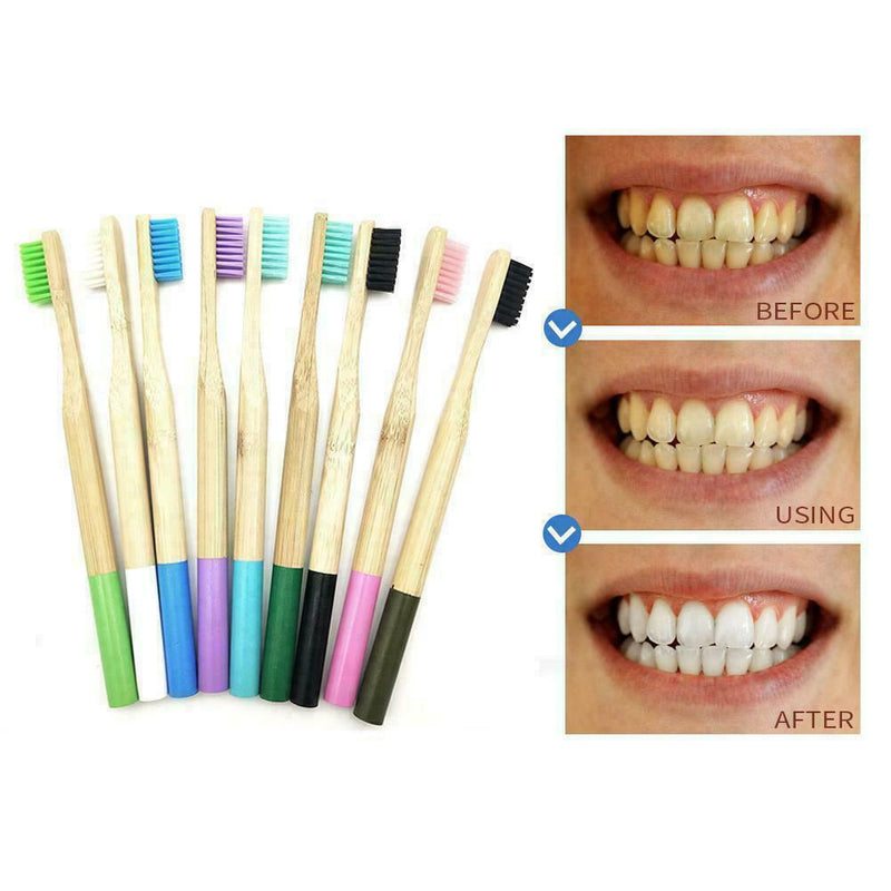 Eco-friendly Bamboo Toothbrush Oral Care Ecological Biodegradable Round han S6R2