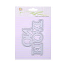 2pcs Greeting Slogan Scrapbooking Cutting Dies Stencil DIY Making Craft