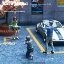 4x 1:64 Scale Mini Boys Girls People Shooting Street Layout Diorama Decor
