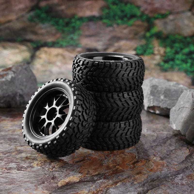 4pcs Rubber Tire On Road RC Racing Car Wheel for 1/10 Hsp Redcat RC Crawler