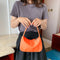 Nylon Casual Women Handbag Tote Female Solid Underarm Shoulder Bag (Orange)