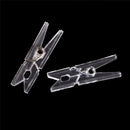 20pcs Mini Clear Plastic DoLJ Clothespin Photo Paper Peg Clips Laundry HangersLJ