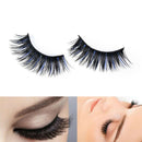 5 Pairs Blue+Black Long Thick Cross False Eyelashes Handmade eye lashes make Bj