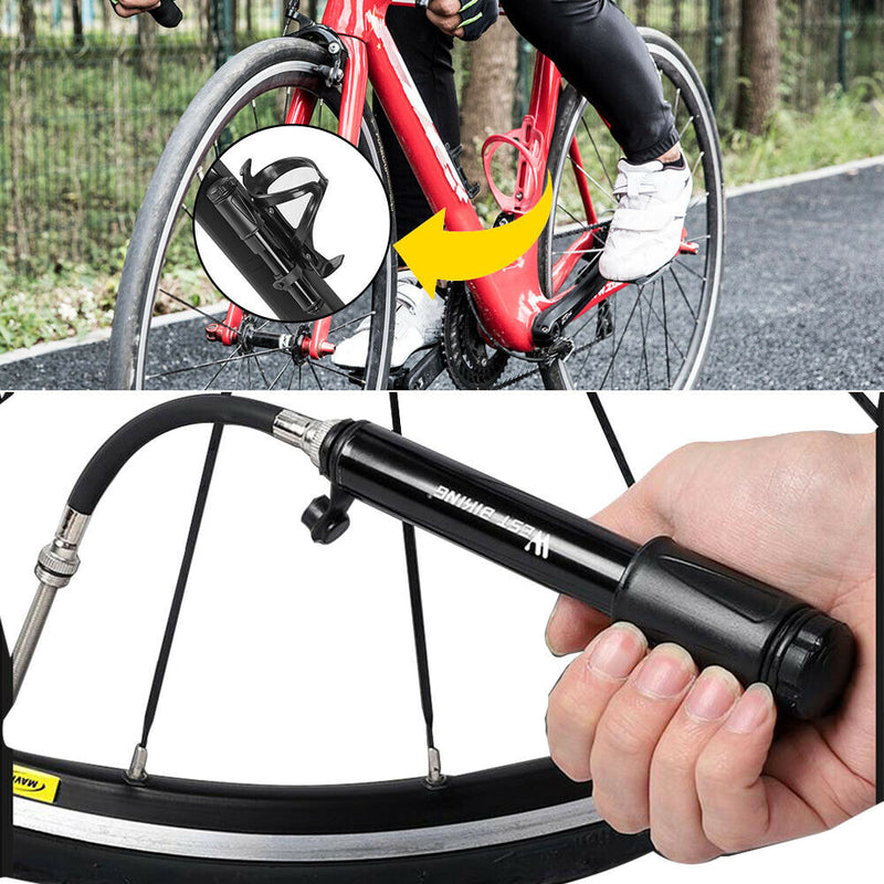 100 PSI Aluminum Alloy For Road Puncture Repair With Hose Cycling Mini Bike Pump