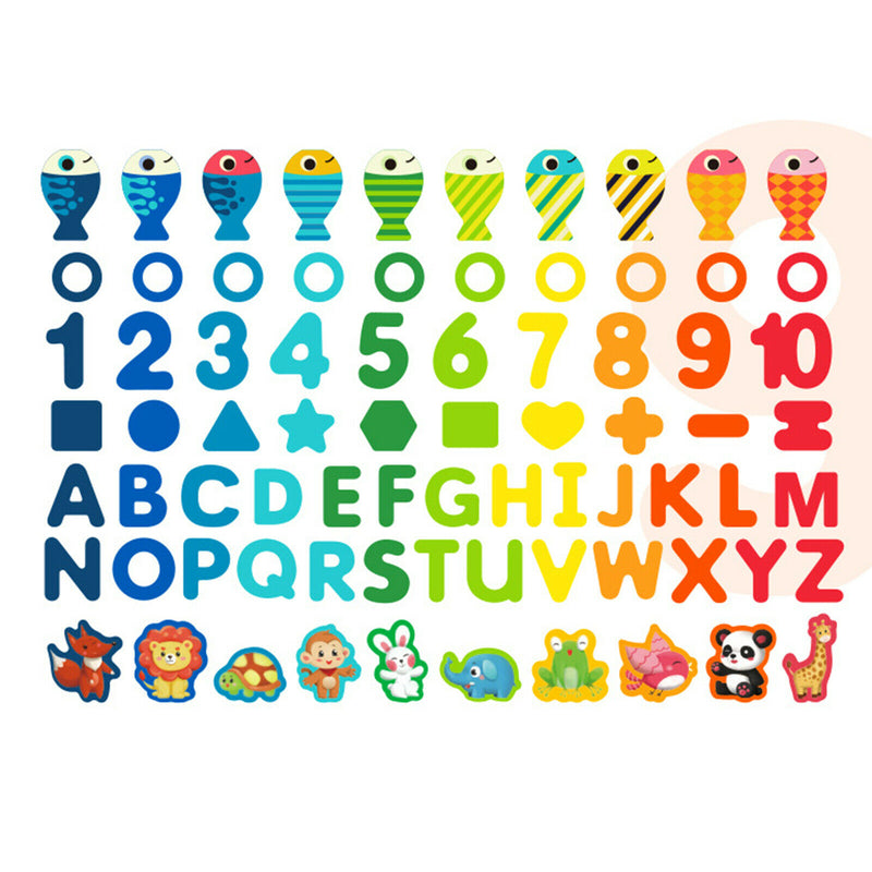 Wooden Puzzles Set for Toddlers ABC Letter and Number Learning Board Game Early